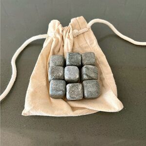Set of 9 Whiskey Stones with Storage Bag